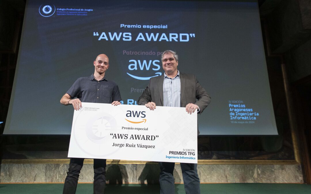 El alumno Jorge Ruiz consigue el Premio especial “AWS AWARD” en la IV Edición de los Premios Aragoneses de Ingeniería Informática