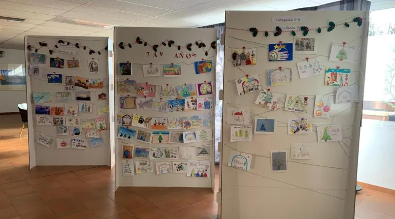 El concurso de postales navideñas del Grupo San Valero comienza su exposición itinerante